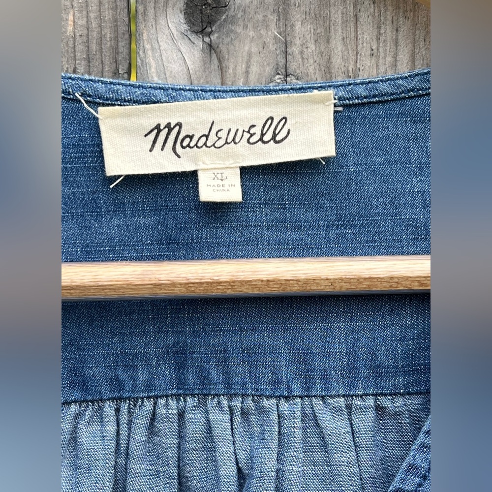 Madewell Denim Wrap Top - Picture 8 of 12